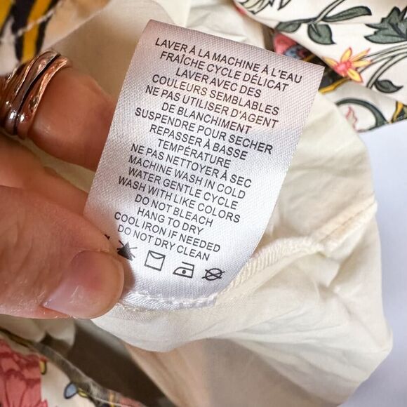 Christian Lacroix Floral Lace-up Back A-line Mini Twirl Dress Size M - Picture 6 of 10